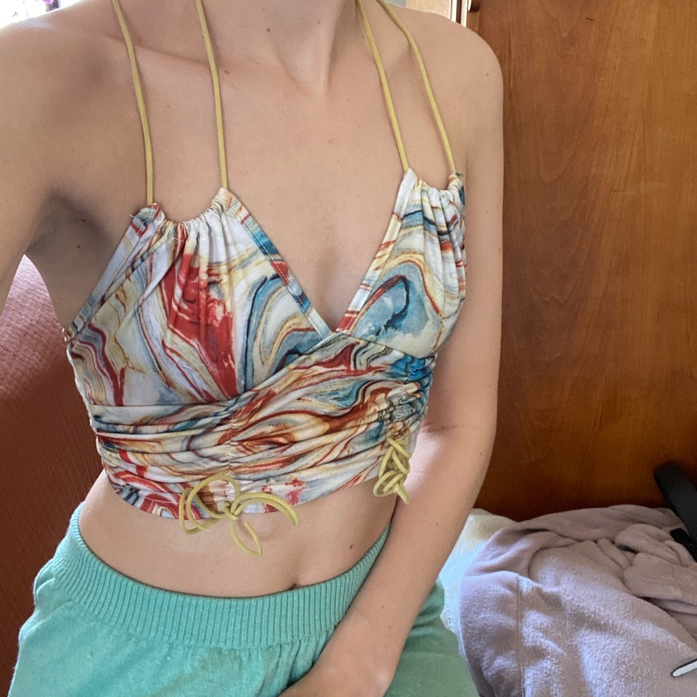 Multi-Color Strappy Festival Top